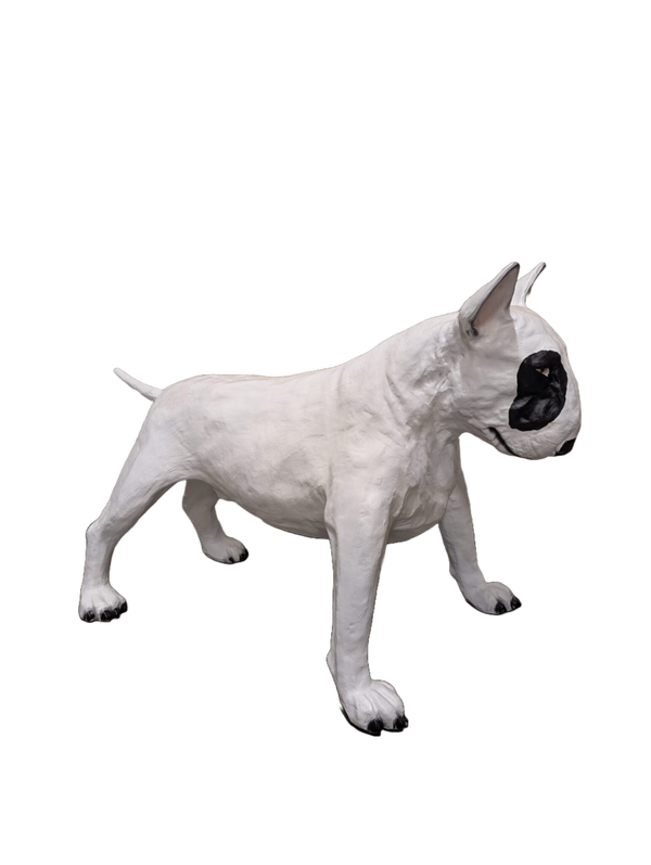 Hond Bulterriër  polyester  résine 70 x 1O8 cm