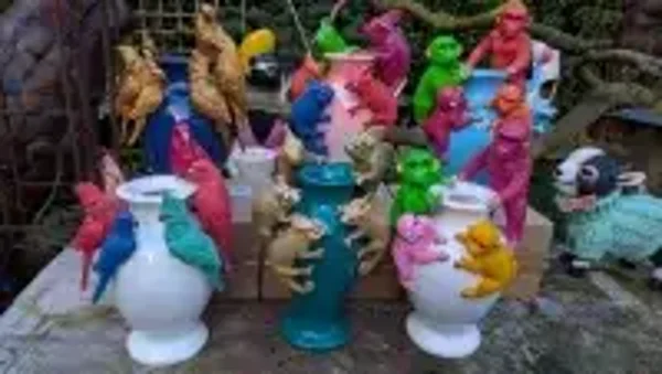 Vaas met papegaaien 35 cm verp 6