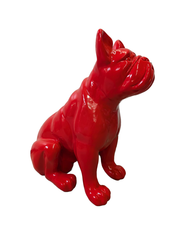 ART pop hond rood glad France buldog zit 80 cm