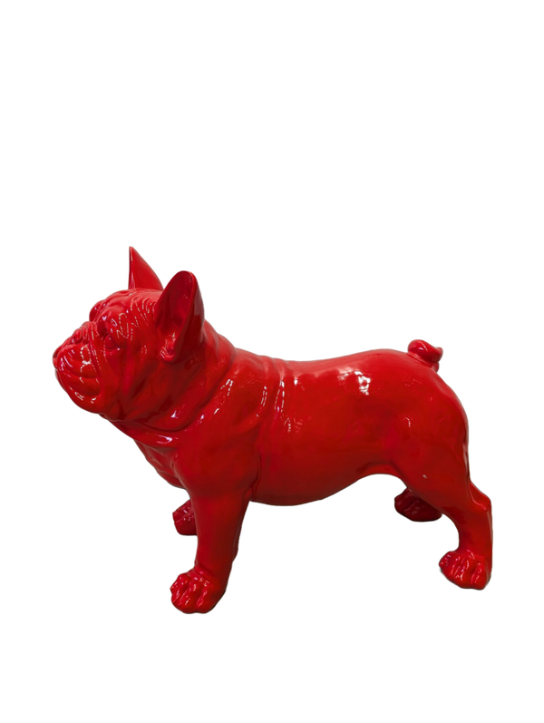 ART pop hond rood glad France buldog 60 x 90 cm