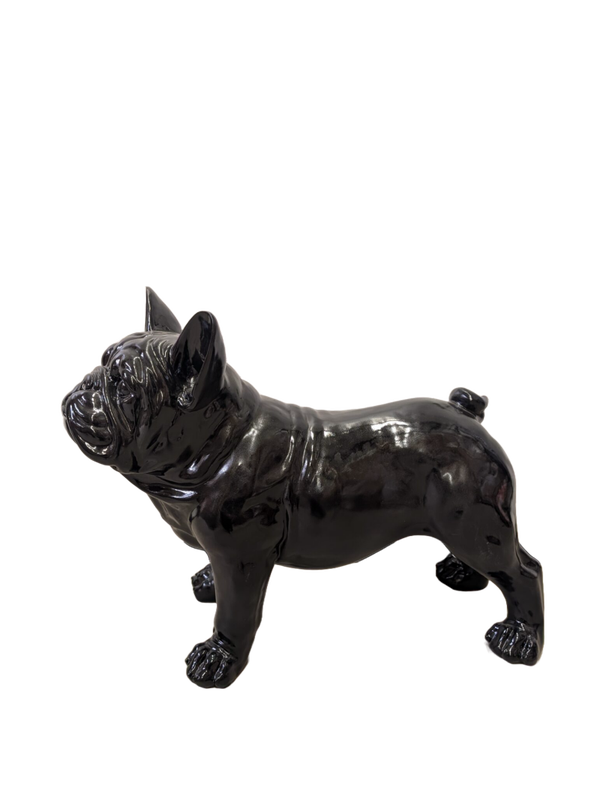 ART pop hond zwart glad France buldog 60 x 90 cm