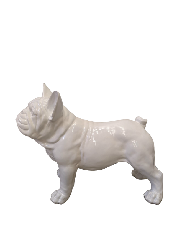 ART pop hond wit glad France buldog 60 x 90 cm