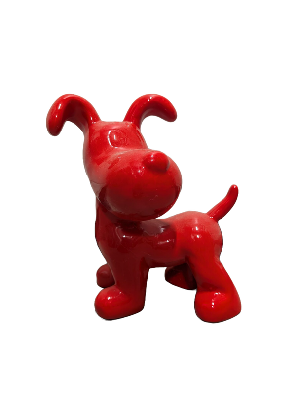 ART pop hond rood glad 30 cm