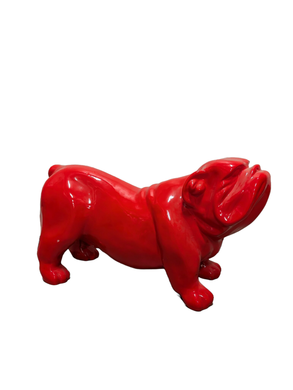ART pop hond Engelse buldog glad rood 40 x 85 cm