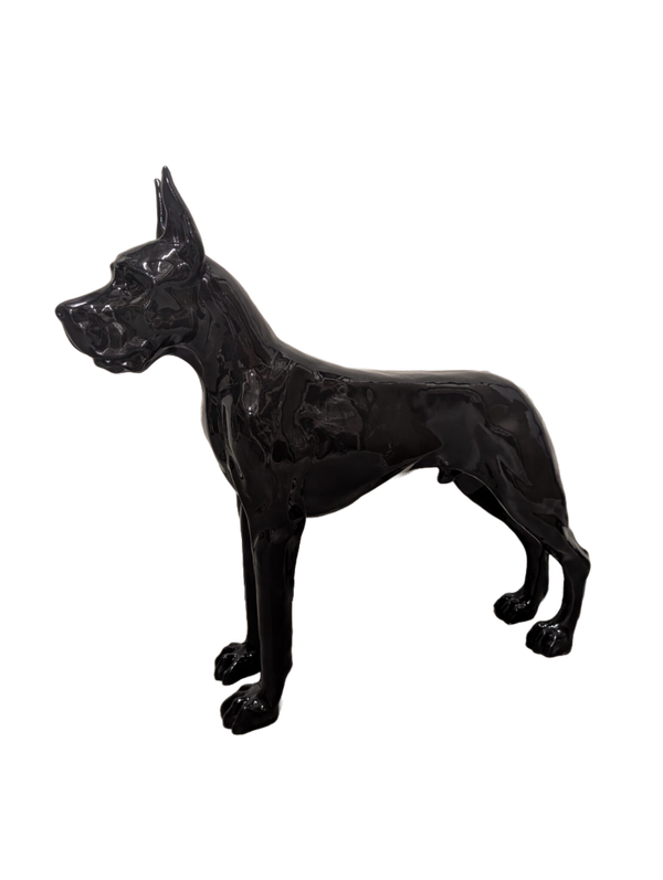 ART pop Hond Deense dog polyester résine wit multicolore 100x120 cm