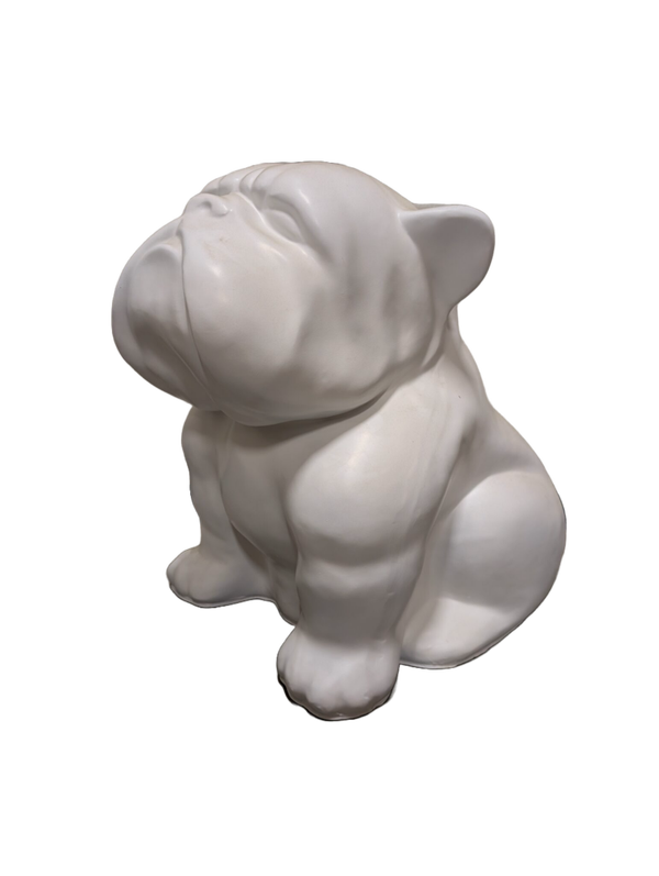 ART pop hond dik Engelse buldog glad zit 65 cm