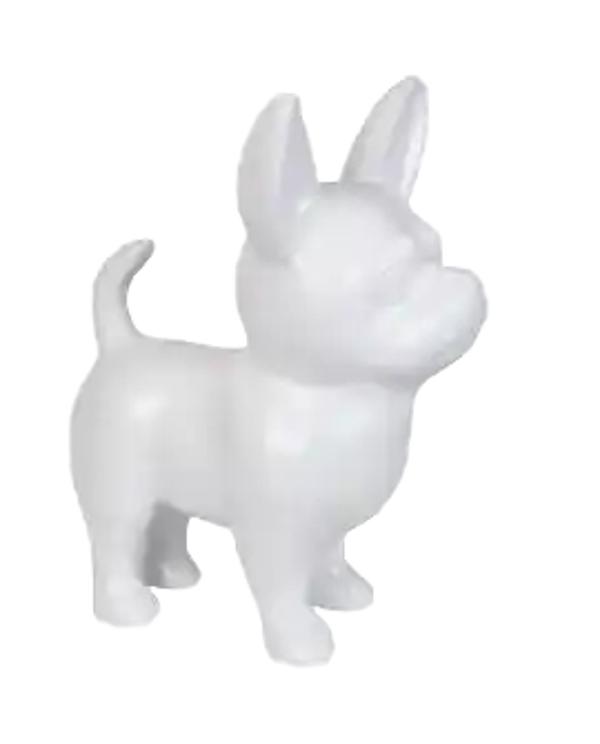 ART pop Hond Chiwa wa wit polyester résine 90 cm