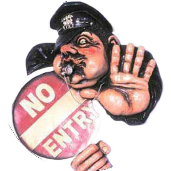 horeca polies hangbord no entry  polyester résine  50 cm