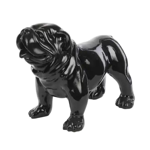 ART pop Hond Engelse bulldog zwart extra glad polyester résine 45 x 58 cm