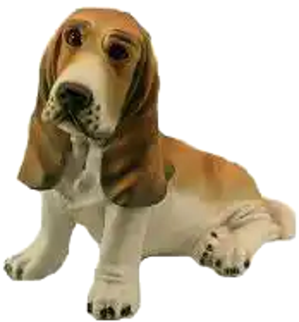 Hond liggend met lange oren polyester résine 30 cm
