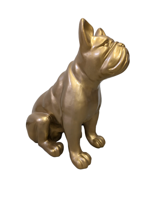 ART pop hond goud France buldog zit 80 cm