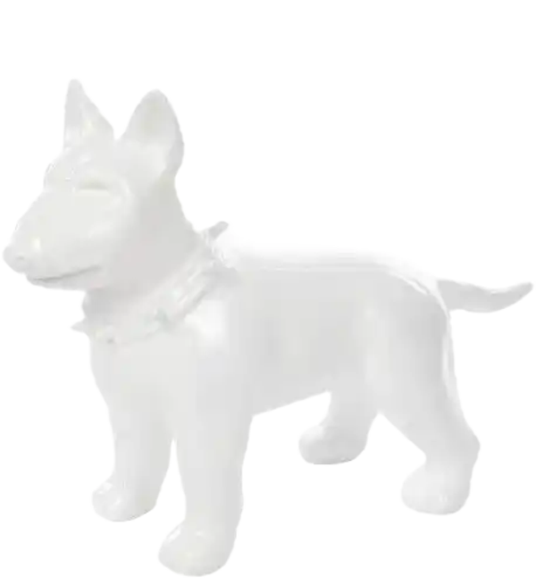 ART pop Hond bulterriër polyester résine wit 60 cm