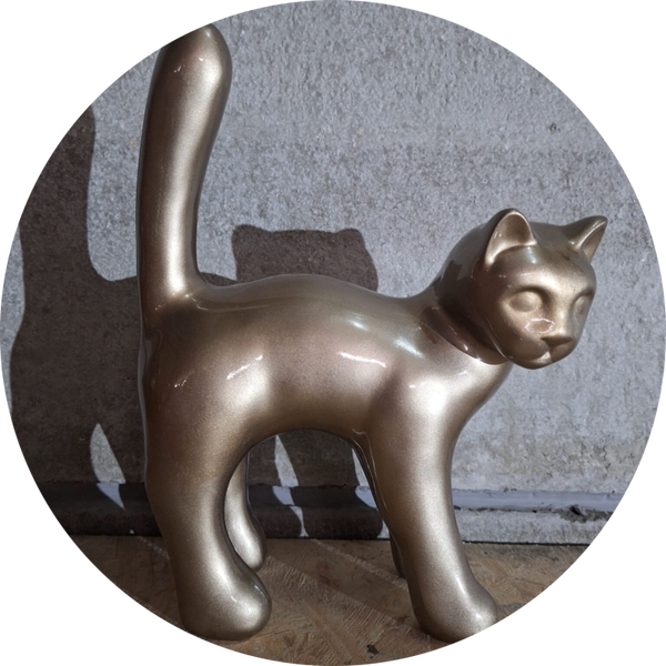 Kat goud  25 x 35 cm verp 6