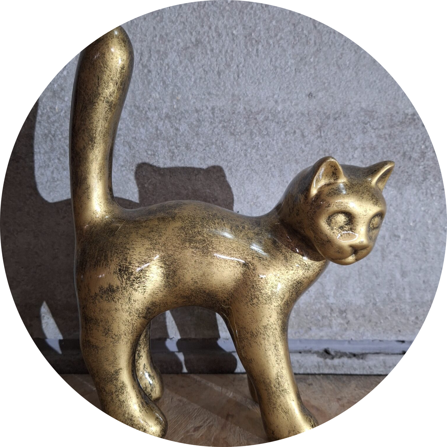 Parijse kat XL antiek brons 150 cm