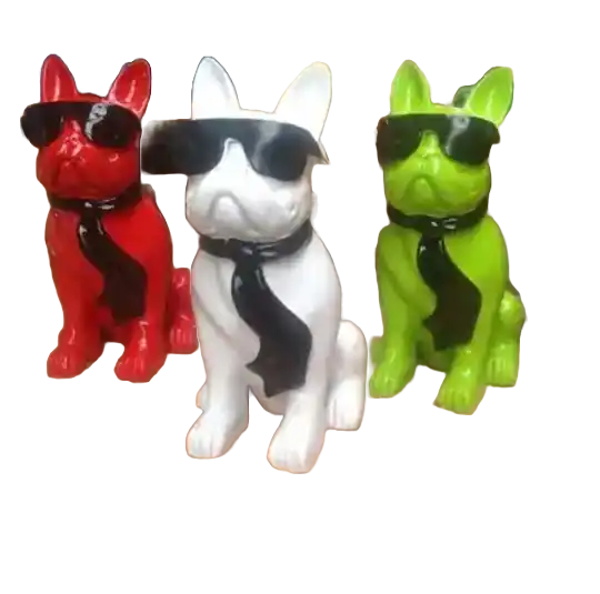 FRANCE BULDOG ZIT splash  multicolor 28 CM VERP 8