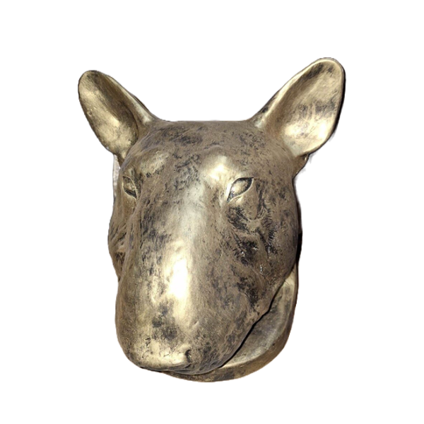 Bullterrier kop  brons kleur 25 cm