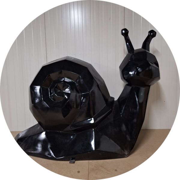 Slak zwart origami laminaat 125 x 165 x 65 cm