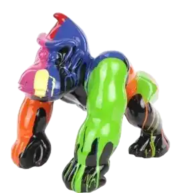 Art pop Gorilla aap multicolor drop op 4 poten 80 cm