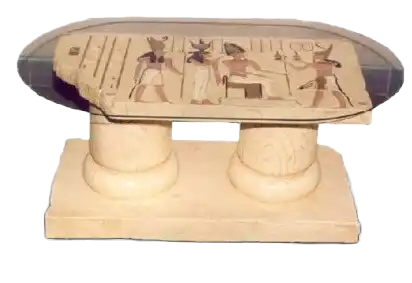 TEG210 curiosa Tafel Egypte blad polyester résine glas 100 X 50 CM