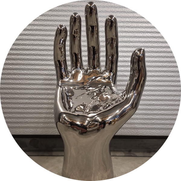 Hand meest bewegend lichaamsdeel chroom 24 x 17 x 43 cm verp 6