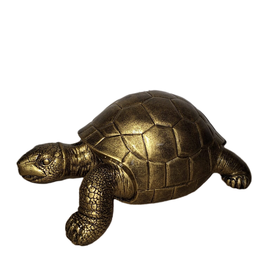 WH2090 Land schildpad goud polyester 30 cm verp 4
