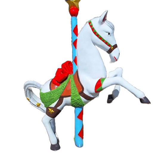 Haloperend kermis paard laminaat 120 x 45 x 152 cm