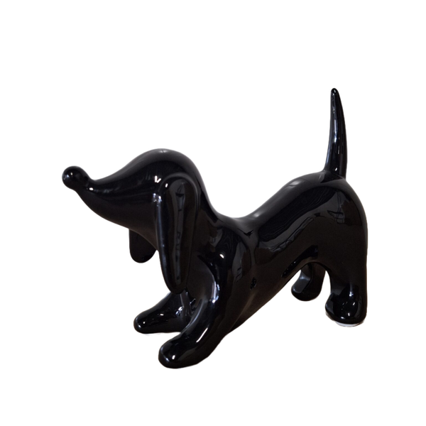 Flappy tekkel hondje wit of zwart 20 cm verp12