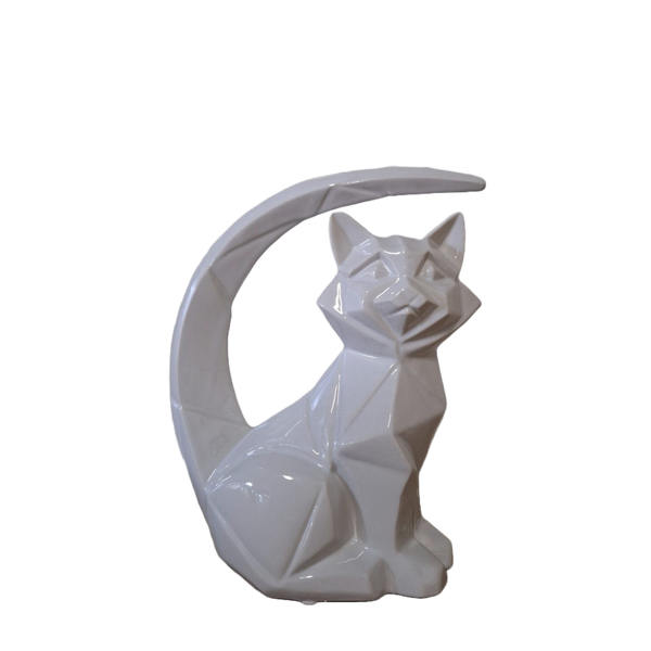kat in de maan wit of zwart 20 cm verp24