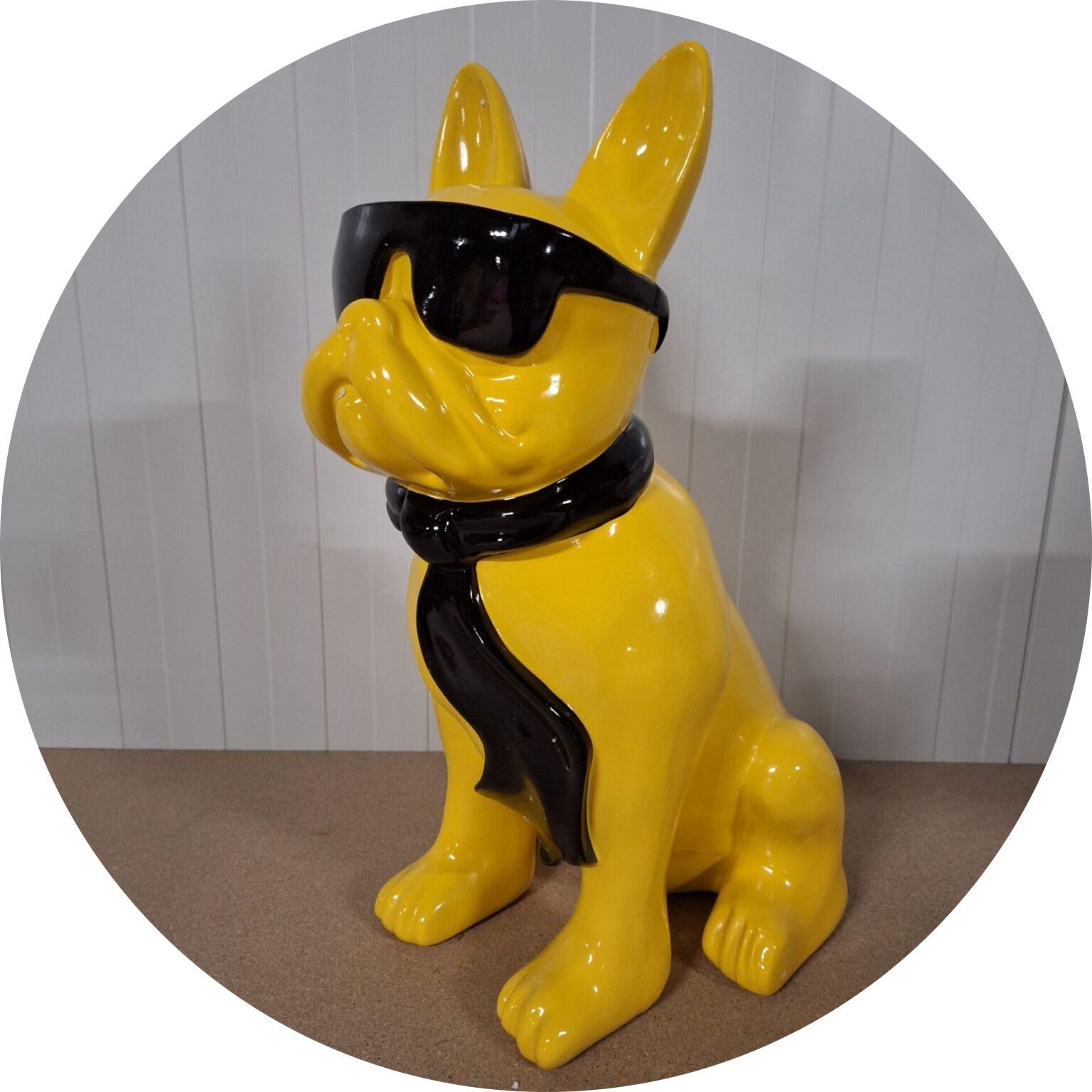 France buldog met das en bril kleur 45 cm VERP  4