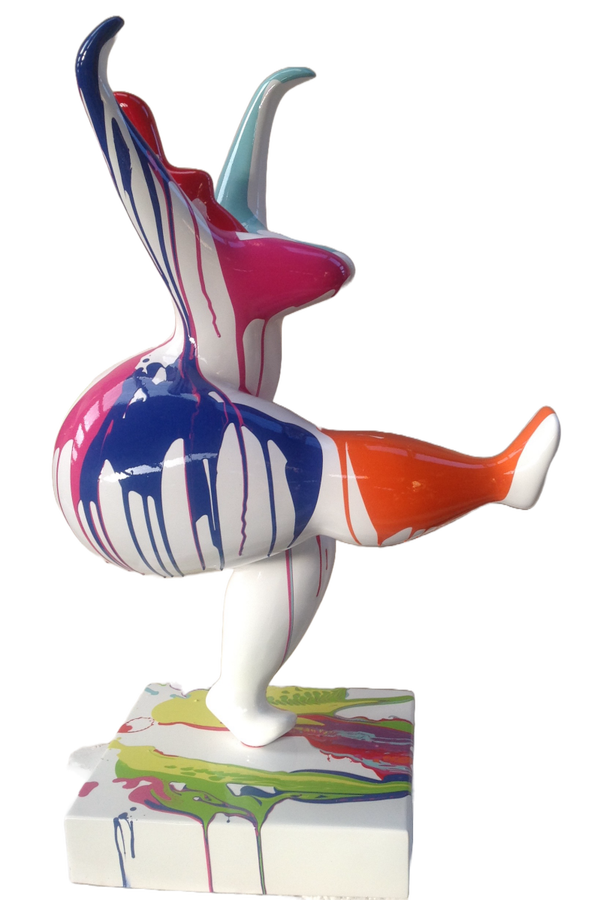 Art pop Design Dame polyester résine multicolor wit 75 cm
