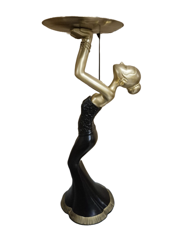Dame staand met schaal 85 cm