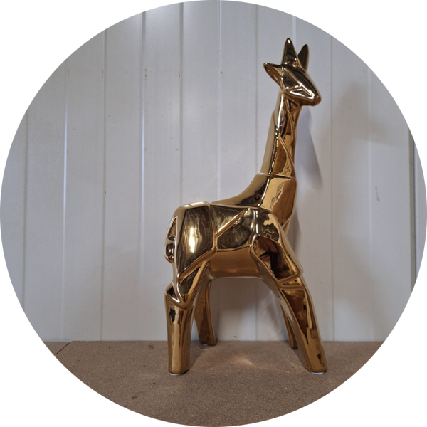 Giraffe chroom 19 x 12x 38 cm verp 6