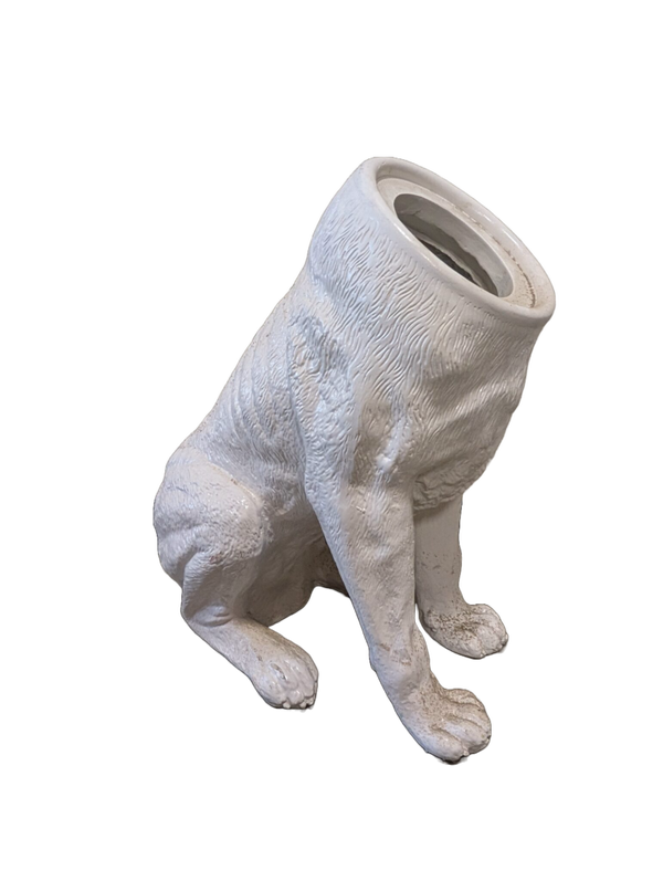 Hond zit bloempot planter 50 cm