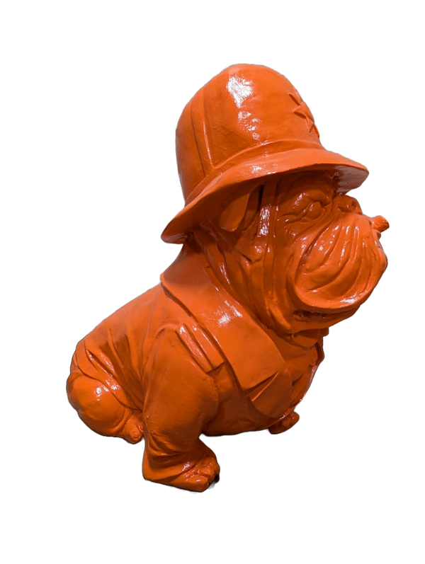 Art pop  hond Bob Engelse bulldog polyester résine 40 cm