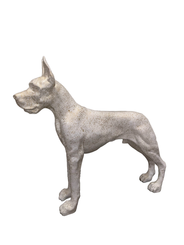 ART pop Hond Deense dog staand wit goud splash   120 x 100 cm