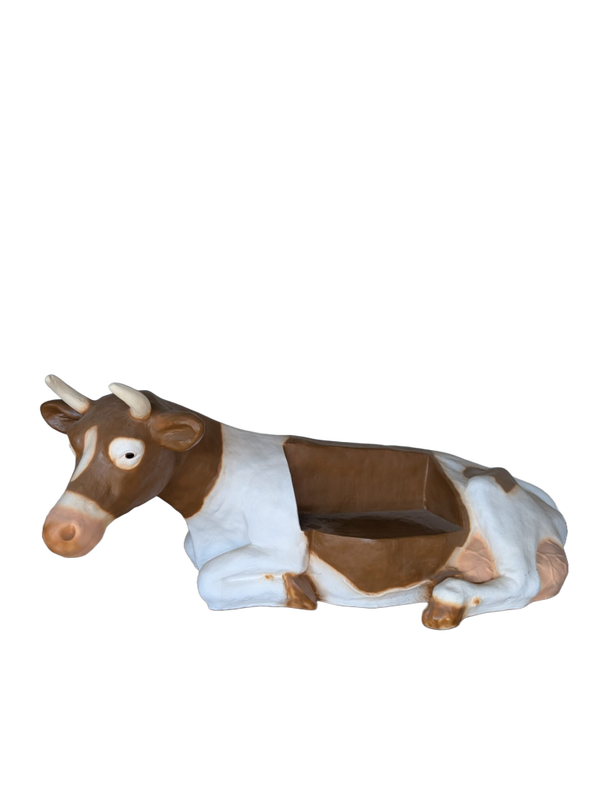 ART pop koe bank bruin H-109 cm x L-208 cm x W-90 cm