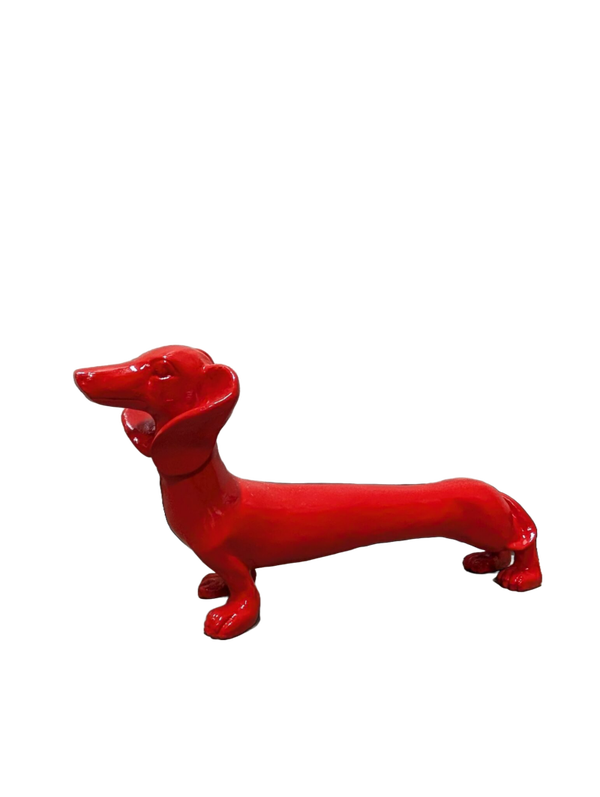 Art pop tekkel hond glad  rood 40 cm