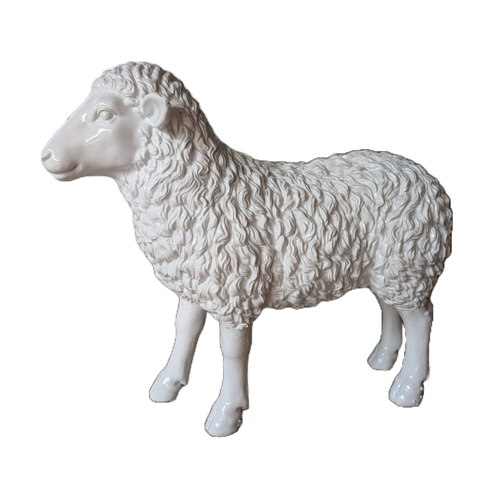 Schaap staand kleur fibre de verre laminaat 70 cm