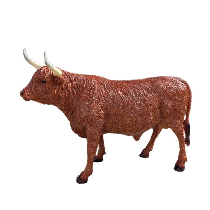 Highlander koe staand laminaat bruin 177 x  62 x 127 cm