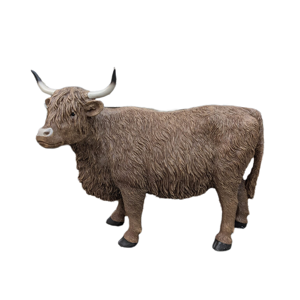 Higlander koe staand bruin 73 x 35 x 55 cm