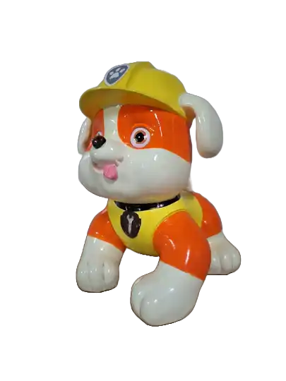 Hond zit met pet 60 cm