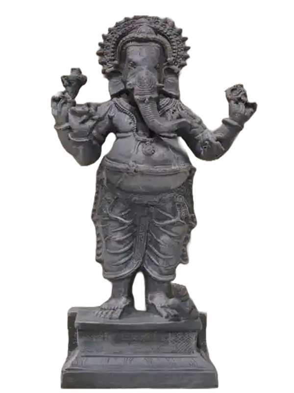 Ganesha boeddha olifanten God der weisheid polyester résine steen antiek 79 cm