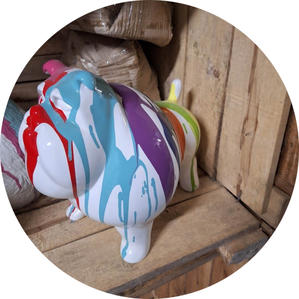 Funny hond polyester résine multicolor drop 35 cm