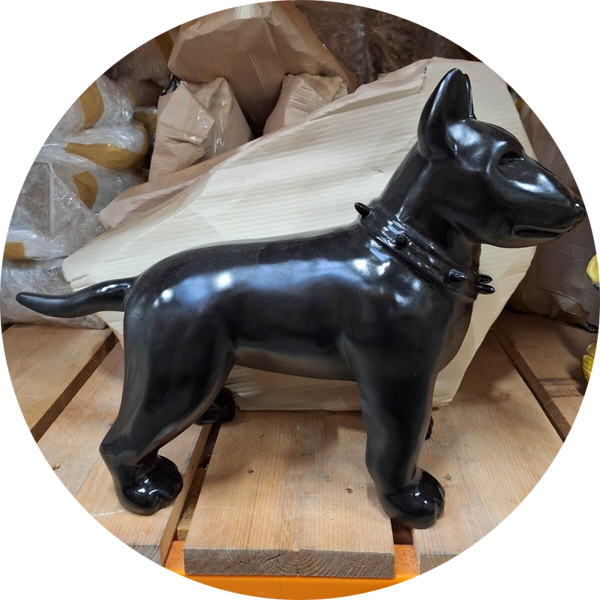 DHC54 Hond bulterriër polyester résine rood 60 cm