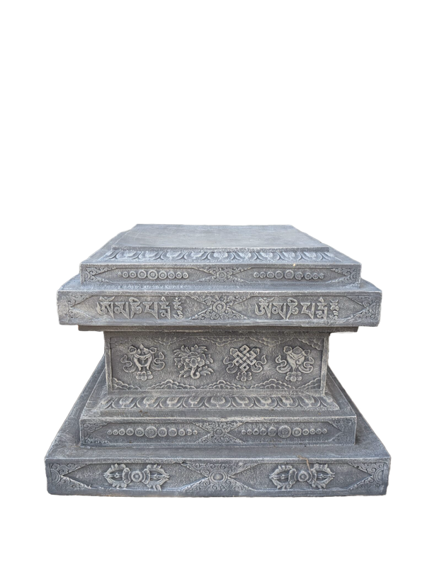 Boeddha zuil antiek steen plat 92 cm