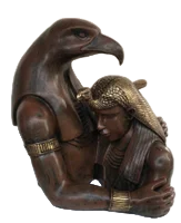 Egypte zonnegod Horus buste polyester résine 25 cm