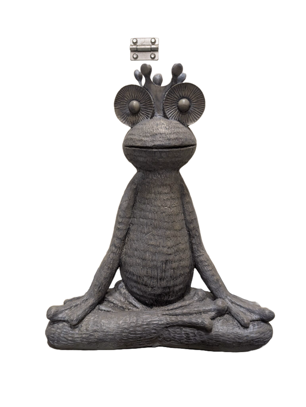 Art pop gekroonde kikker zit 70 cm