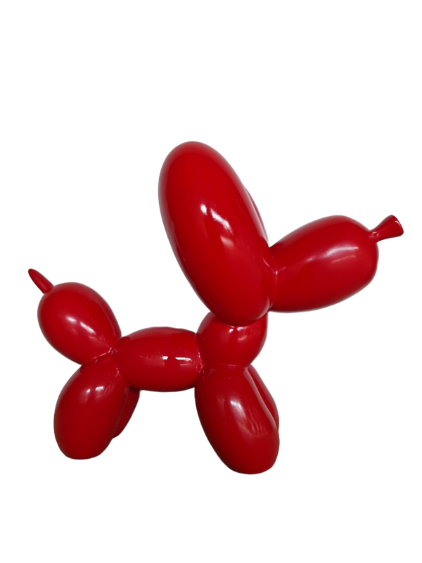 Art pop Ballon hond  rood 50 cm verp 2