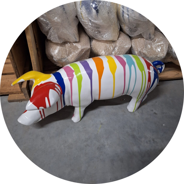 DHD Varken zwart baby multicolor drop 30 x 60 cm