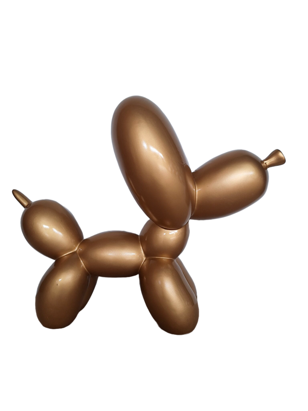 Art pop Ballon hond antiek goud 50 cm verp 2